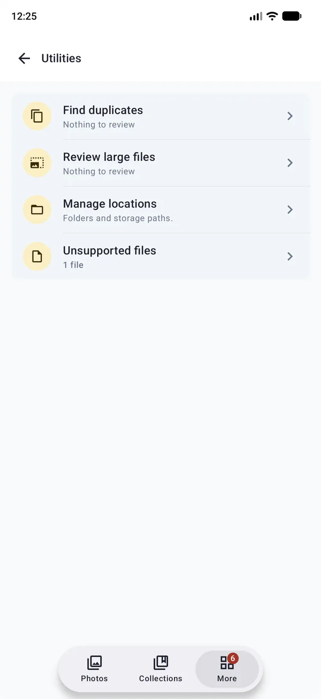 Utilidades: duplicados, archivos pesados y ubicaciones